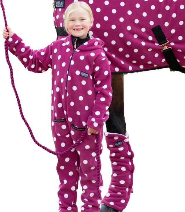 Actual product image Supreme Products Childrens/Kids Polka Dot Fleece Jumpsuit (XS)