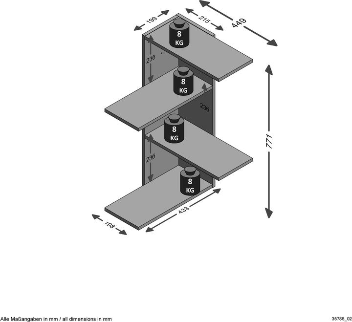 Actual product image FMD Möbel Sven (44.5 x 44.5 x 77 cm)