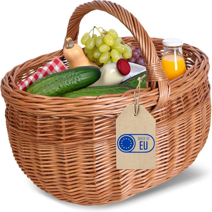 Actual product image Creative Home Grosser handgeflochtener Picknickkorb mit Henkel