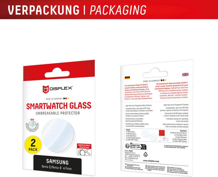 Actual product image Displex Schutzfolie, Panzerfolie, Doppelpack