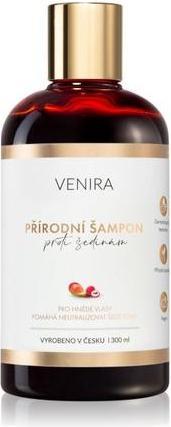 Actual product image Venira Natural Anti-Grey Shampoo for Brown Hair - Mango and Lychee Scent, 300 ml (300 ml, Liquid shampoo)