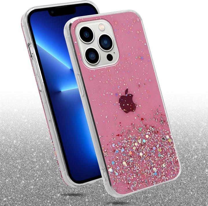 Actual product image Cadorabo TPU cover sparkling glitter (Apple iPhone 13 Pro)