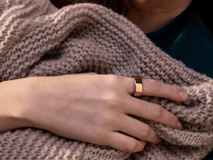 Actual product image Ultrahuman Ring Air- Size-08- Air Gold (8, Bionic Gold)