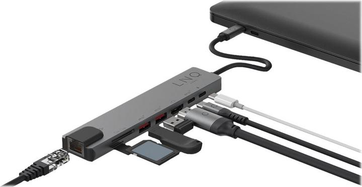 Actual product image LINQ Connects 8 in 1 Hub Pro (USB-C, 1 Ports)