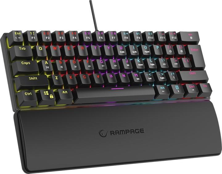 Actual product image Rampage Plower K60 RMP Blue Switch Keyboard (PLOWER K60) (DE, Cable)