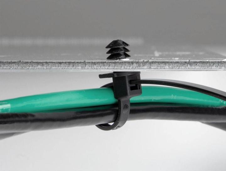 Produktbild Delock Kabelbinder mit Lamellenfuss L 200 x B 4,8 mm 100 Stück (Klettkabelbinder, 200 mm, 100 Stk.)