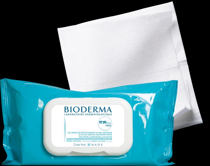 Actual product image Bioderma ABCDerm H2O lingettes bébés et enfants (60 Piece)