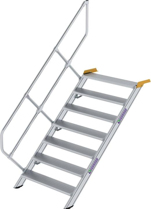 Produktbild Munk Treppe 45° Stufenbreite 1000 mm 7 Stufen Aluminium geriffelt (Gerüst, 100 cm)