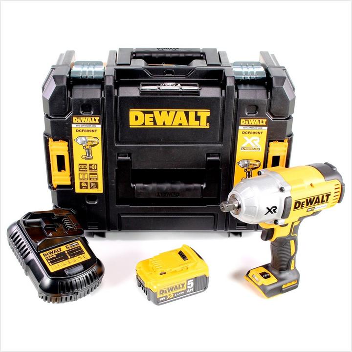Produktbild DeWalt DCF 899 P1 Akku Schlagschrauber 18V 950Nm Brushless Kugelrastung + 1x Akku 5,0Ah + Ladegerät (Akkubetrieb)