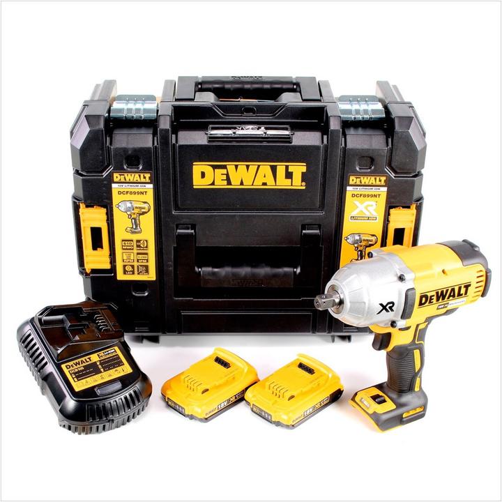 Produktbild DeWalt DCF 899 D2 Akku Schlagschrauber 18V 1/2" 950Nm Brushless Kugelrastung + 2x Akku 2,0Ah + Ladeg (Akkubetrieb)