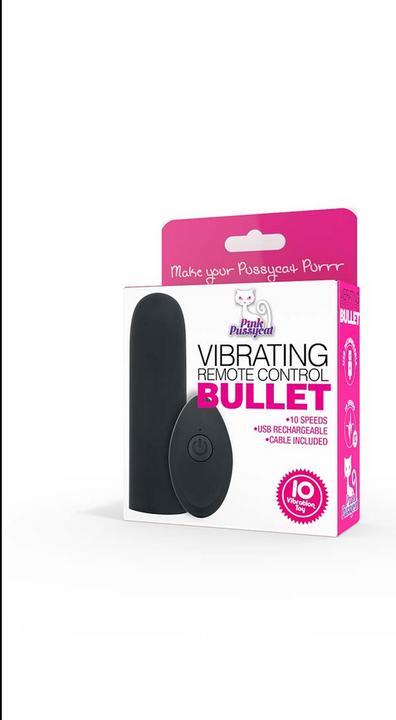 Pink Pussycat Vibrating Remote Control Bullet