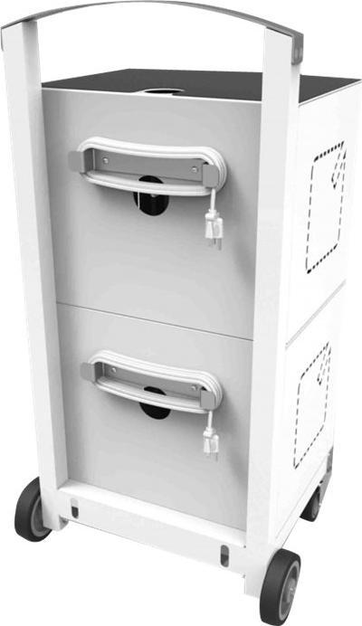 Actual product image Compulocks CartiPad Duo Tablet / Laptop Charging Rolling Cart 32 Devices EU Power Plug - Wa