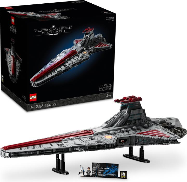 Immagine prodotto LEGO Incrociatore d’attacco della Repubblica classe Venator (75367, LEGO Star Wars, Set LEGO rari)