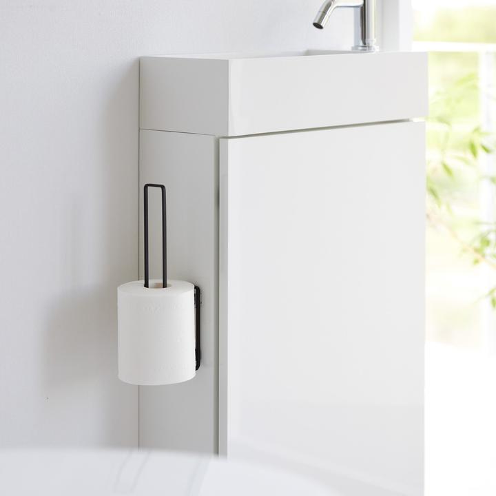 Actual product image Yamazaki Adhesive hook toilet roll holder TOWER