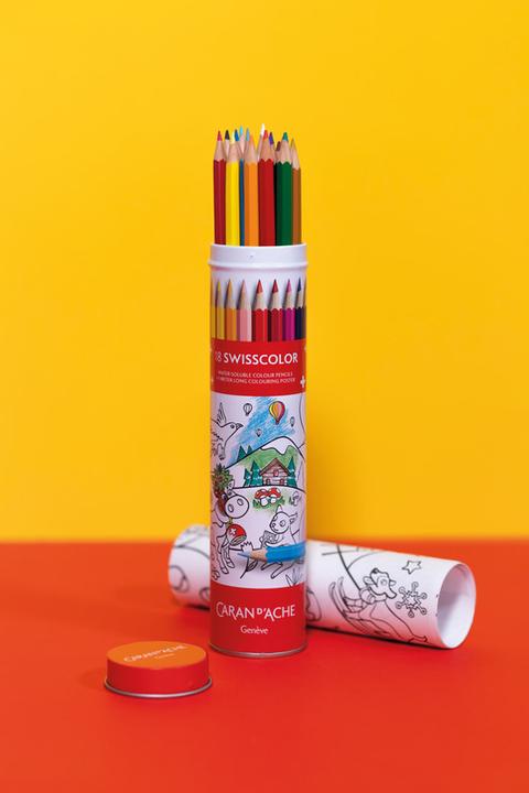 Immagine prodotto Caran d'Ache Swisscolor Metalldose Farbstifte (Multicolore, 18 x)