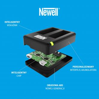 Produktbild Newell SDC-USB Zweikanal-Ladegerät für CINSBAJA-Akkus für Insta360 Ace / Ace Pro (Kamera Akku Ladegerät)