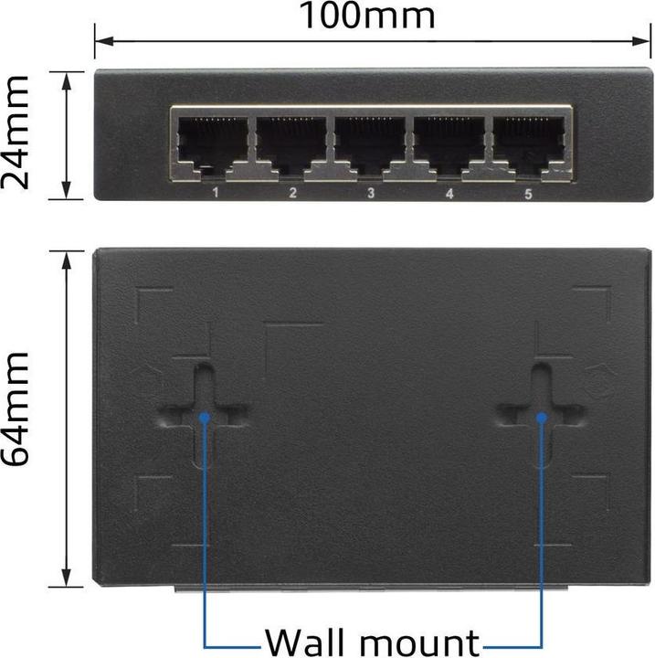 Produktbild 5-Port Gigabit Ethernet Switch (5 Ports)