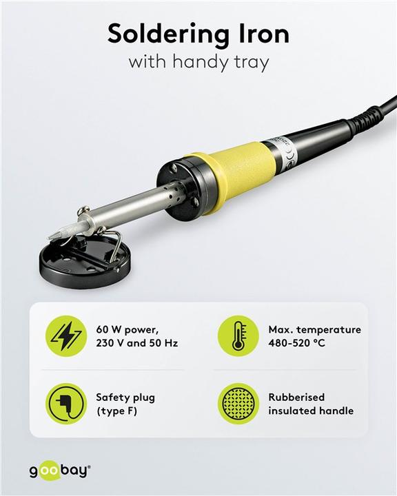 Produktbild FixPoint Lötkolben 60 W/230 V mit Lötspitzen, 1,25 m