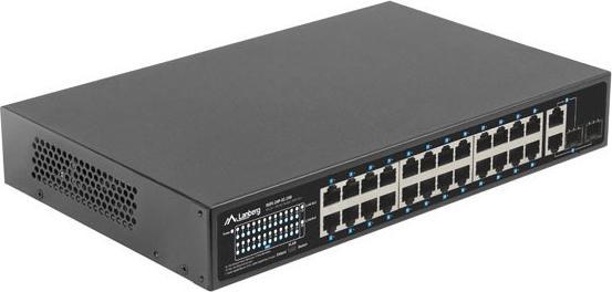 Produktbild Lanberg Switch niezarządzalny PoE+/2x Combo Rack 19" Gigabit Ethernet (26 Ports)