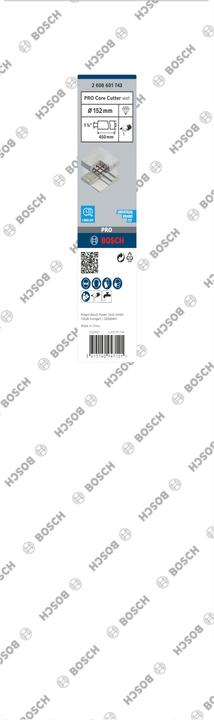 Nährwerte und Zutaten Bosch Professional Zubehör PRO Core Cutter wet, 152 x 450 mm, 1 1/4-Zoll-UNC (152 Millimeter)