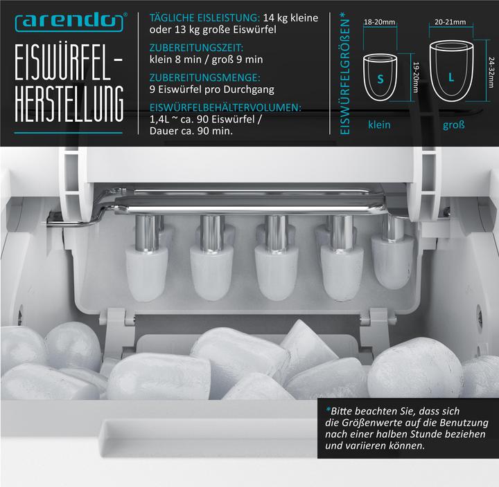 Produktbild Arendo Eiswürfelmaschine (CH-Stecker)