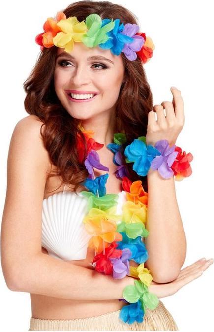 Smiffys Flower Necklace Set - Hawaii
