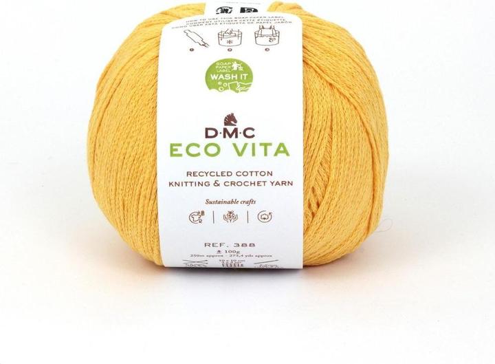 Actual product image DMC Wool Eco Vita 100 g, Yellow (250 m)