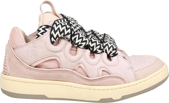 Immagine prodotto Lanvin curb sneakers in white and pink leather (39)