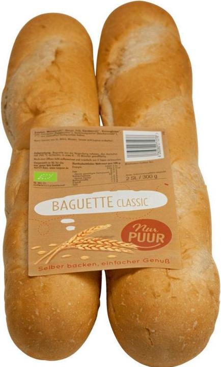 Actual product image Nur PUUR Baguette Classic 2 pieces organic (300 g)