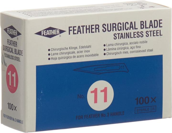 Feather Skalpellklingen steril Nummer 11, 100 Stück