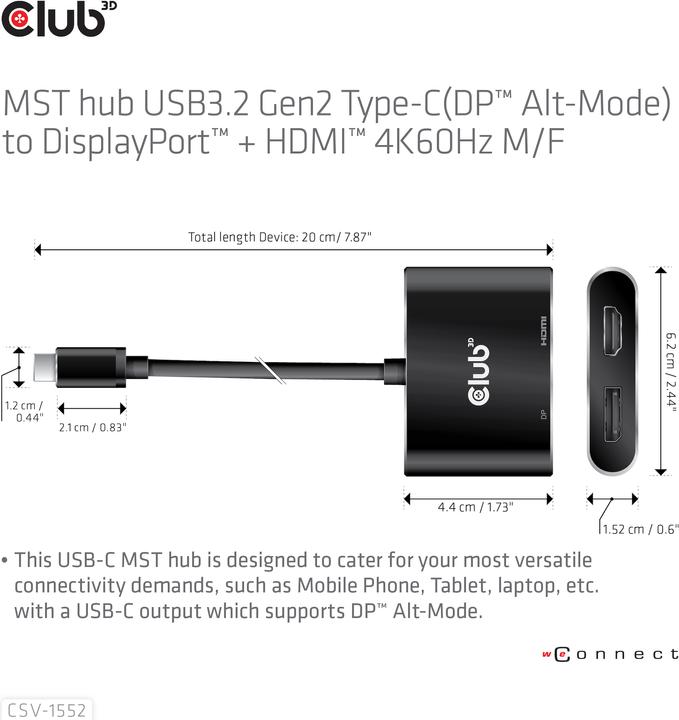 Produktbild Club 3D Usb-Hub (HDMI, USB, 5.90 cm)