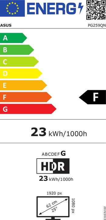 Energie-Label ASUS ROG Swift PG259QN (1920 x 1080 Pixel, 25")