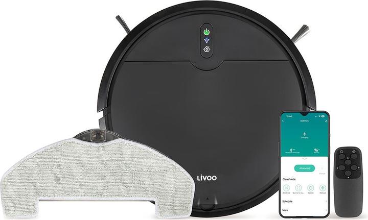 Actual product image Livoo WASH'UP Connected robot vacuum cleaner (Vacuum mopping robot)