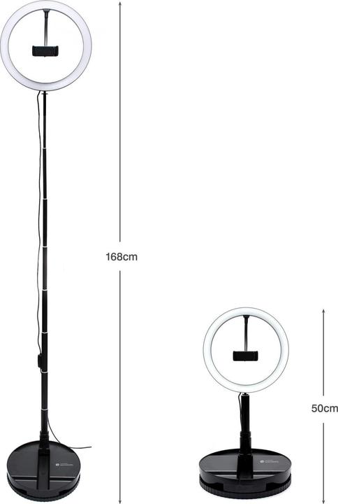 Produktbild Rio Dimmbares LED-Ringlicht Make-up & Vlogging RL10 Ø 26.5 cm