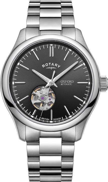 Rotary GB05095/04 Oxford Automatik Herrenuhr 40mm 5ATM (Analoguhr, 40 mm)