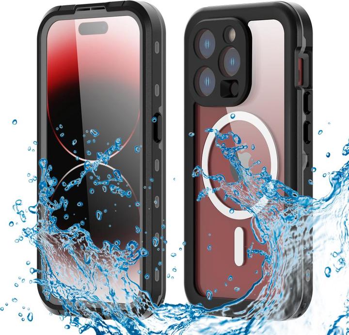 Shellbox - Waterproof IP68 MagSafe Case - iPhone 15 Pro - Black (Apple iPhone 15 Pro)