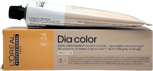 L'Oréal Paris Loreal DIA Color 6,34 Dunkelblond Gold Kupfer 60 ml (6.34 - Dunkelblond gold-kupferfarben)