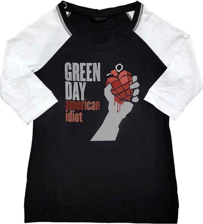 Actual product image Green Day American Idiot TShirt raglan sleeves (3XL)