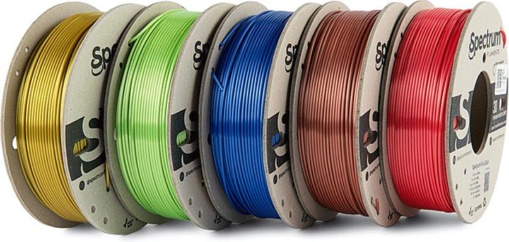 Produktbild Filament PLA Silk (PLA, 1.75 mm, 250 g, Gold, Kupfer, Grün, Blau, Rot)