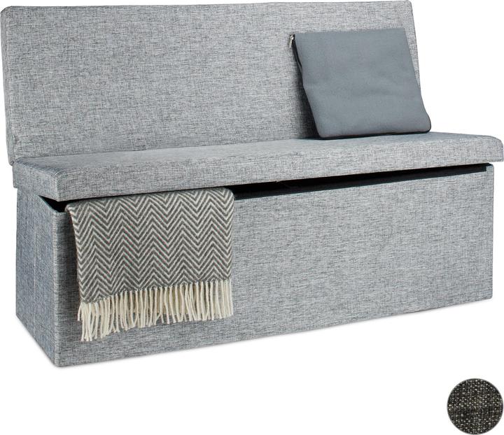 Actual product image Relaxdays Folding Storage Ottoman
