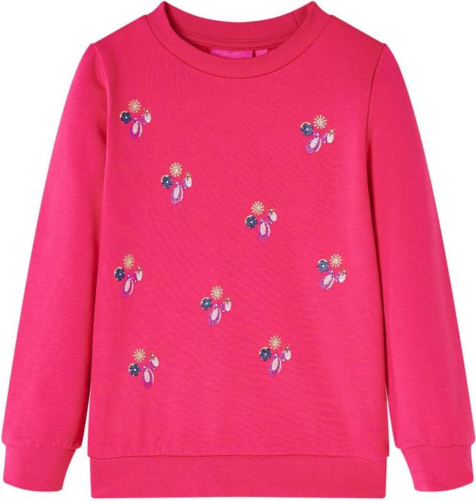VidaXL Kinder-Sweatshirt Knallrosa 128,Material: 95 % Baumwolle. 5 (128)