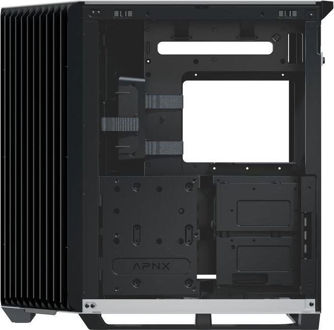 Actual product image APNX V1 PC case, midi tower, ATX, tempered glass - black / white (ATX)