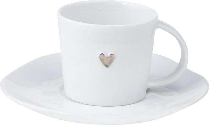 Räder Espressotasse mit silbernem Herz