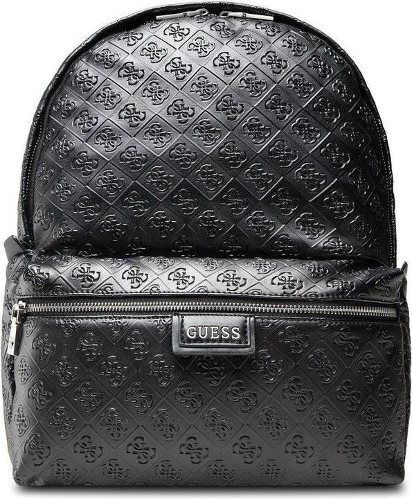 Actual product image Guess Vezzola, Synthetic Leather, Textile Backpack, Black, 4G Embossed, HM