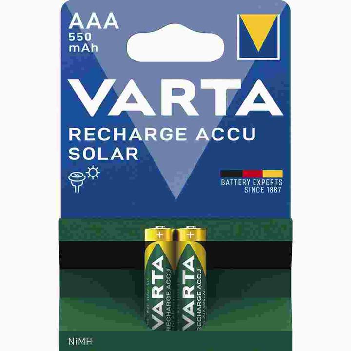 Produktbild Varta Recharge Accu Solar (2 Stk., AAA, 550 mAh)