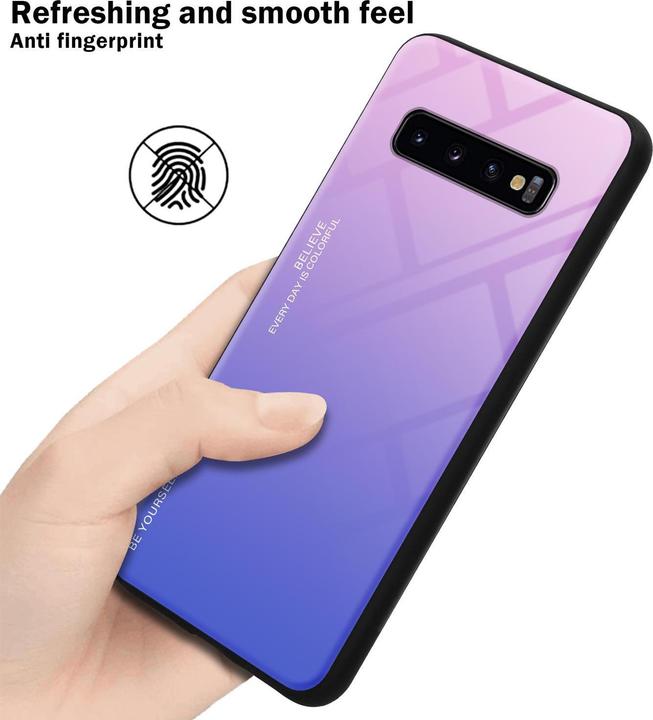 Image du produit Cadorabo Couverture en verre TPU 2 couleurs (Samsung Galaxy S10+)