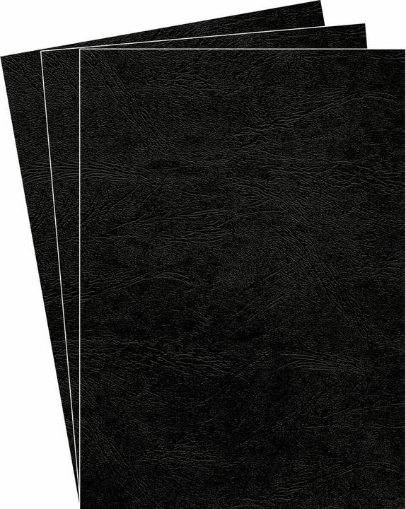 Actual product image Fellowes Delta cover sheet with leather structure