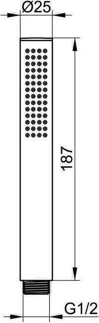 Produktbild Keuco 56080130100 Stabhandbrause Edition Atelier 56080 (1 Strahlarten, 12 l/min)