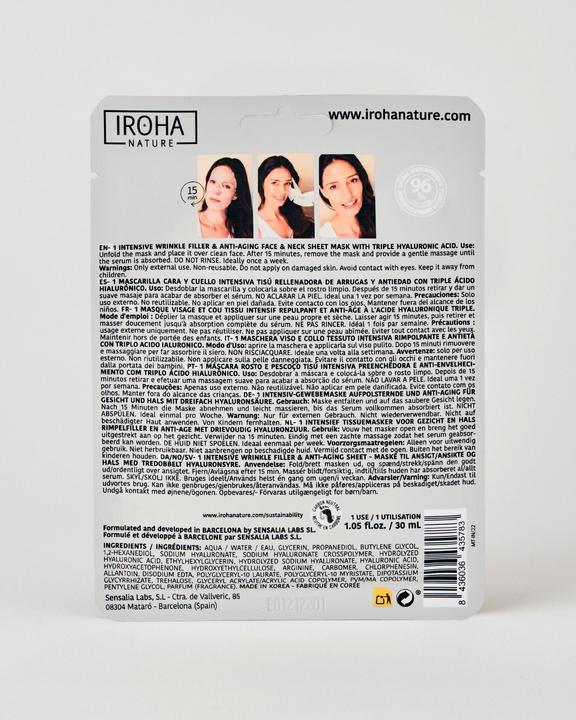 Immagine prodotto Iroha Nature Maschera per viso e collo in tessuto (18 ml)