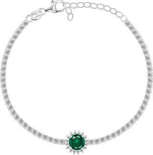 Brilio Silver - Sparkling silver bracelet with zircons BRC76WG